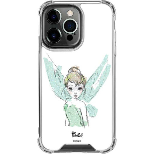 Disney Tinker Bell Watercolor Fairy Art iPhone 16 Pro Clear Case
